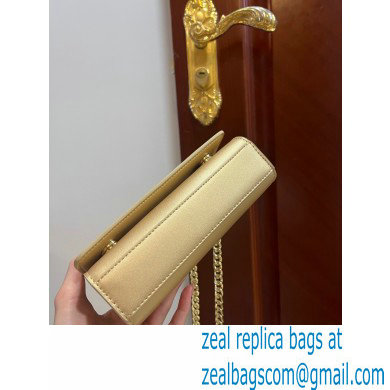 Dolce  &  Gabbana Calfskin 3.5 Chain phone bag Gold